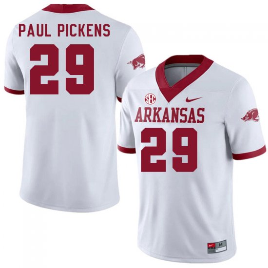 Men GameDay John Paul Pickens #29 Arkansas Stitched College Football Jersey