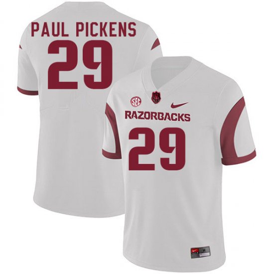 Men GameDay John Paul Pickens #29 Arkansas Stitched College Football Jersey