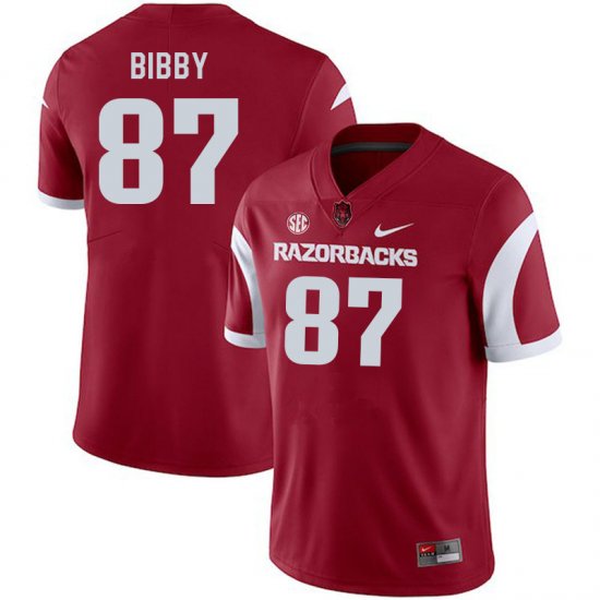 Men GameDay Kamron Bibby #87 Arkansas Stitched College Football Jersey