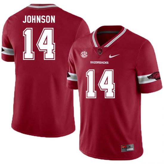 Men GameDay RJ Johnson #14 Arkansas Stitched College Football Jersey