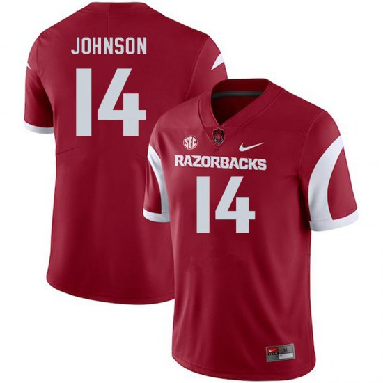 Men GameDay RJ Johnson #14 Arkansas Stitched College Football Jersey