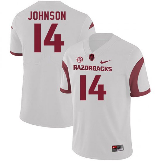 Men GameDay RJ Johnson #14 Arkansas Stitched College Football Jersey