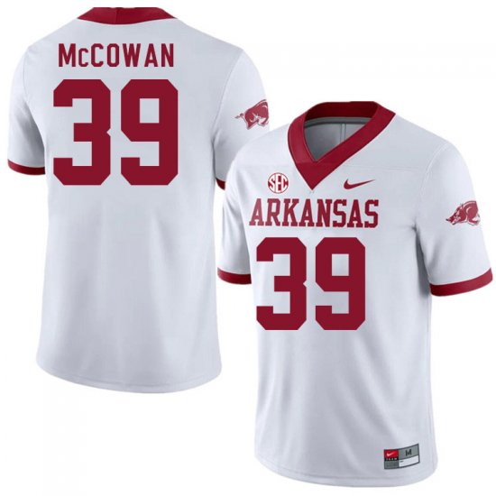 Men GameDay Aidan McCowan #39 Arkansas Stitched College Football Jersey