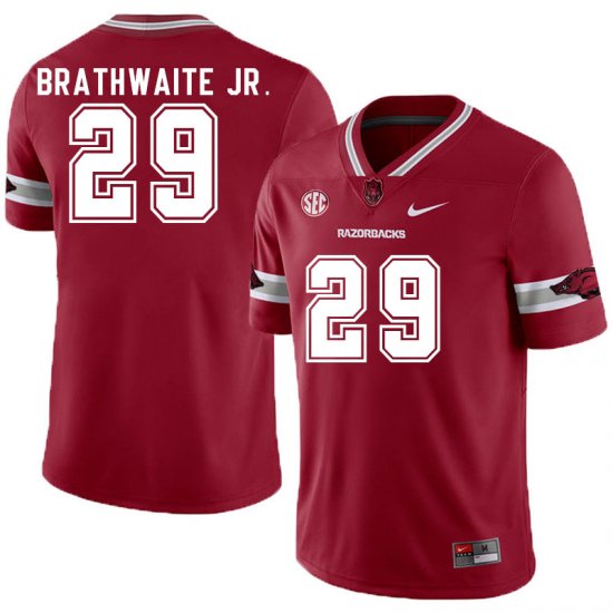 Men GameDay AJ Brathwaite Jr. #29 Arkansas Stitched College Football Jersey