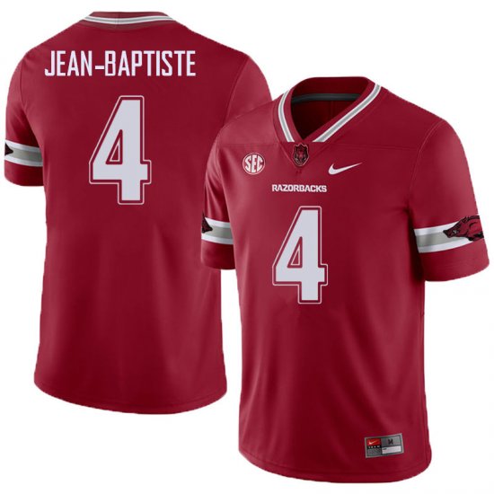 Men GameDay Alexy Jean-Baptiste #4 Arkansas Stitched College Football Jersey