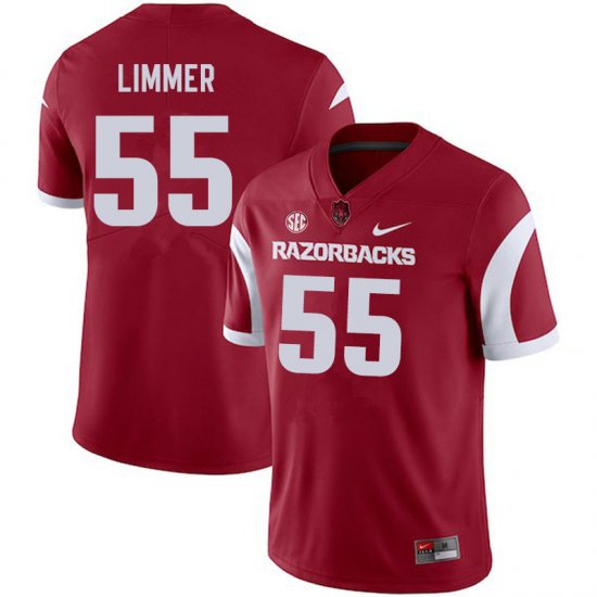 Men GameDay Beaux Limmer #55 Arkansas Stitched College Football Jersey