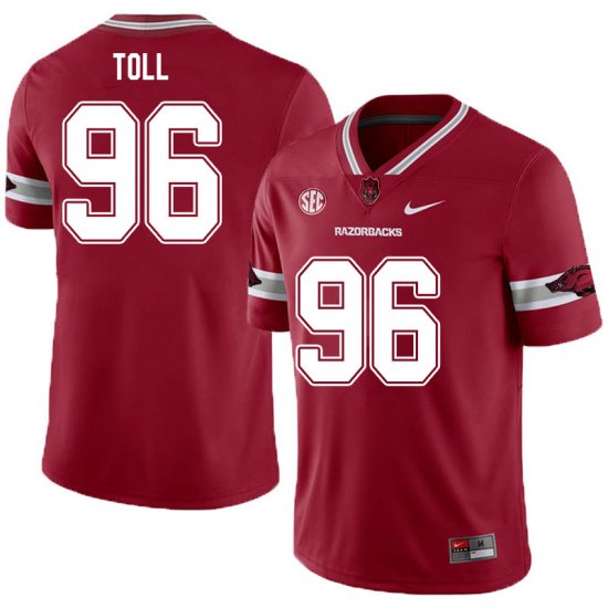 Men GameDay Blayne Toll #96 Arkansas Stitched College Football Jersey