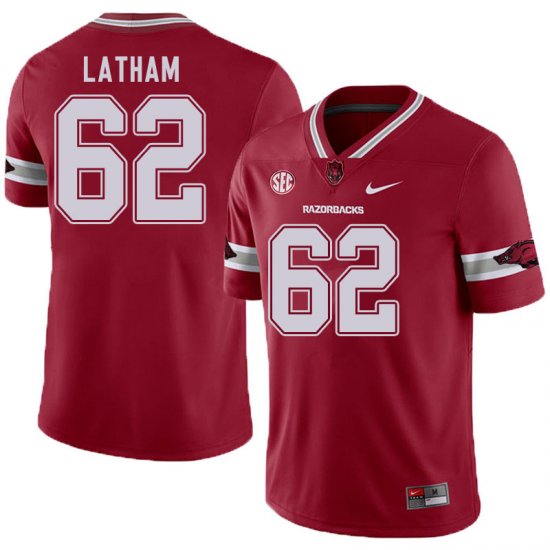 Men GameDay Brady Latham #62 Arkansas Stitched College Football Jersey