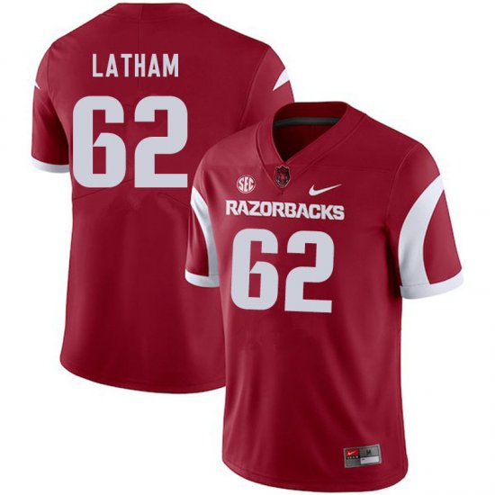 Men GameDay Brady Latham #62 Arkansas Stitched College Football Jersey