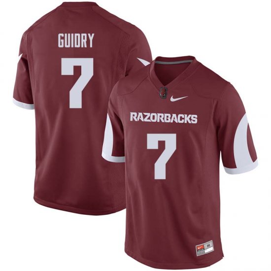 Men GameDay Briston Guidry #7 Arkansas Stitched College Football Jersey