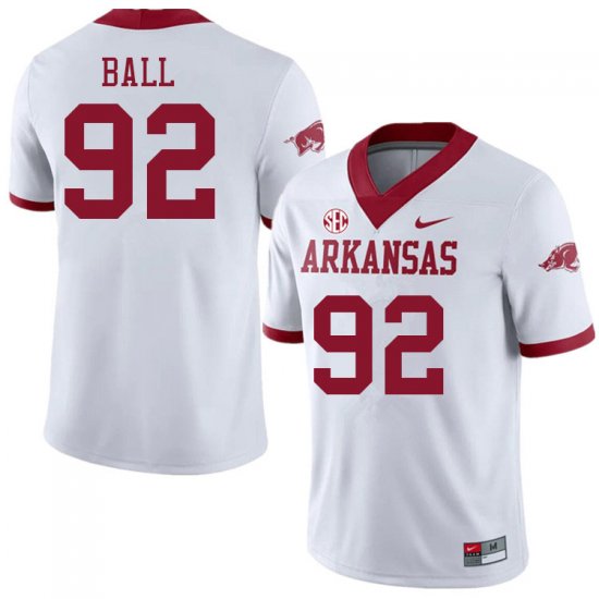 Men GameDay Cameron Ball #92 Arkansas Stitched College Football Jersey