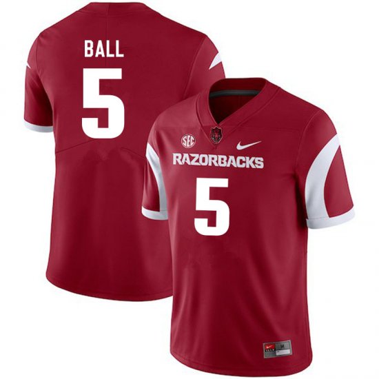 Men GameDay Cameron Ball #5 Arkansas Stitched College Football Jersey