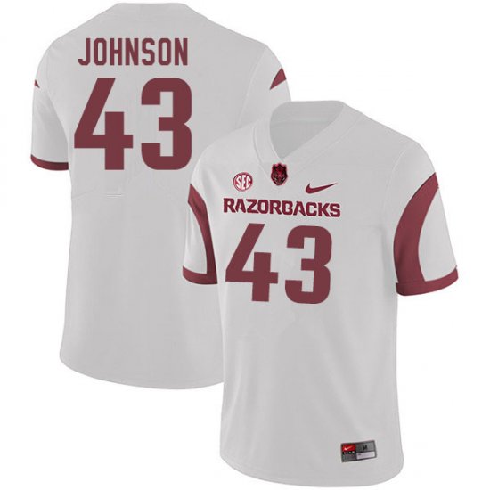 Men GameDay Cedric Johnson #43 Arkansas Stitched College Football Jersey