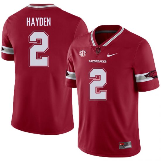 Men GameDay Chase Hayden #2 Arkansas Stitched College Football Jersey