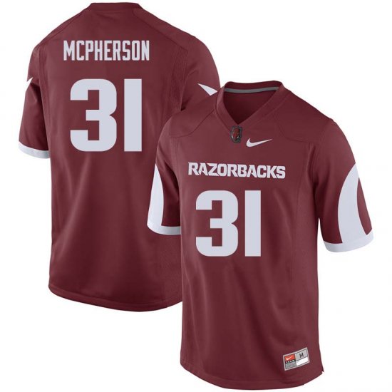 Men GameDay Connor McPherson #31 Arkansas Stitched College Football Jersey