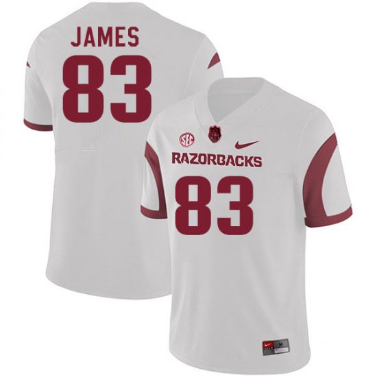 Men GameDay Dazmin James #83 Arkansas Stitched College Football Jersey