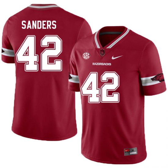 Men GameDay Drew Sanders #42 Arkansas Stitched College Football Jersey