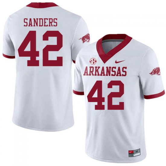 Men GameDay Drew Sanders #42 Arkansas Stitched College Football Jersey