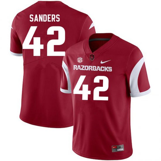 Men GameDay Drew Sanders #42 Arkansas Stitched College Football Jersey