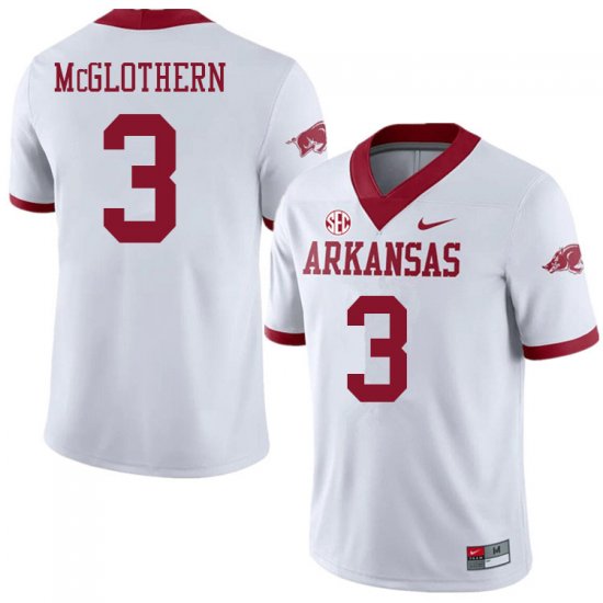 Men GameDay Dwight McGlothern #3 Arkansas Stitched College Football Jersey