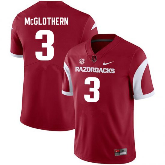 Men GameDay Dwight McGlothern #3 Arkansas Stitched College Football Jersey