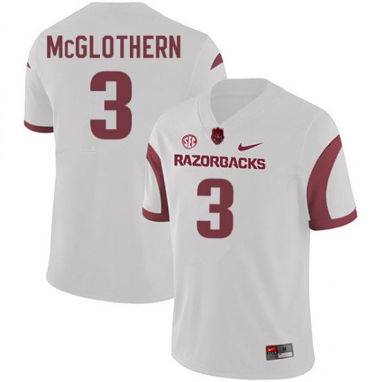 Men GameDay Dwight McGlothern #3 Arkansas Stitched College Football Jersey