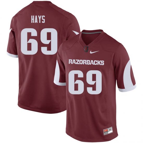 Men GameDay Dylan Hays #69 Arkansas Stitched College Football Jersey