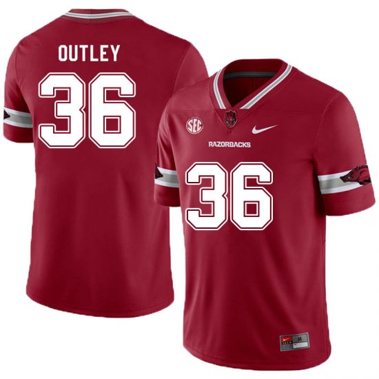 Men GameDay Erin Outley #36 Arkansas Stitched College Football Jersey