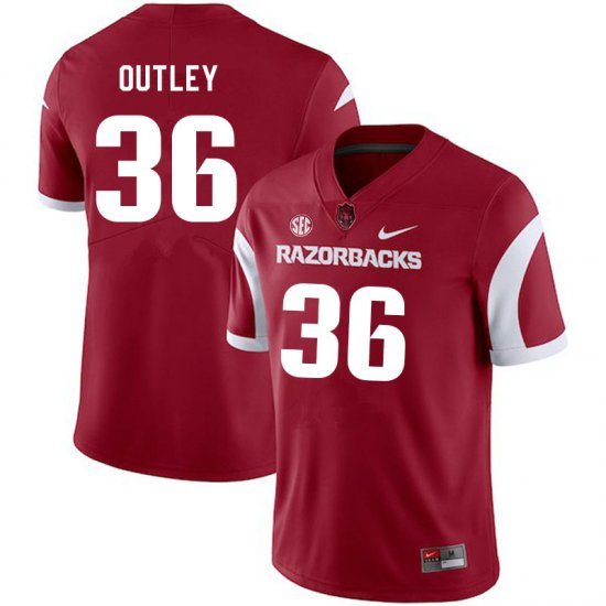 Men GameDay Erin Outley #36 Arkansas Stitched College Football Jersey