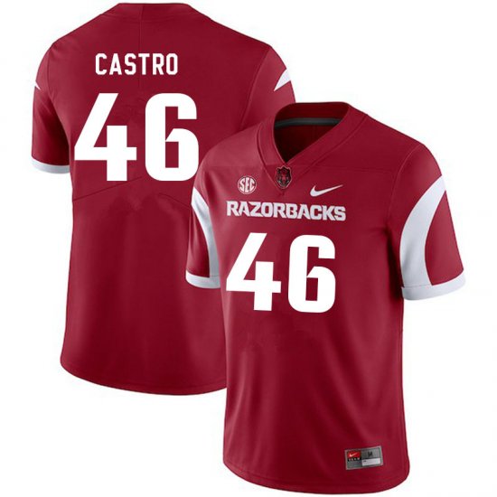 Men GameDay Francisco Castro #46 Arkansas Stitched College Football Jersey