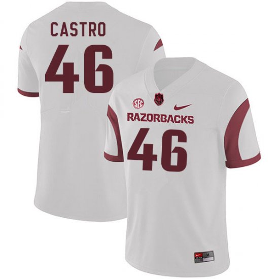 Men GameDay Francisco Castro #46 Arkansas Stitched College Football Jersey