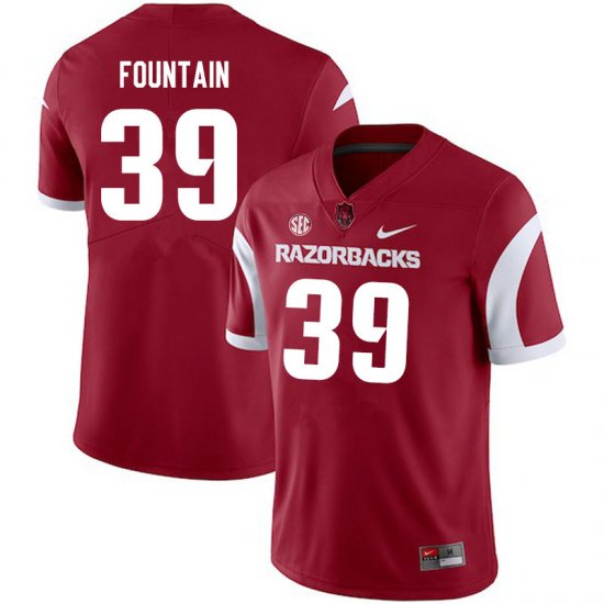 Men GameDay H.T. Fountain #39 Arkansas Stitched College Football Jersey