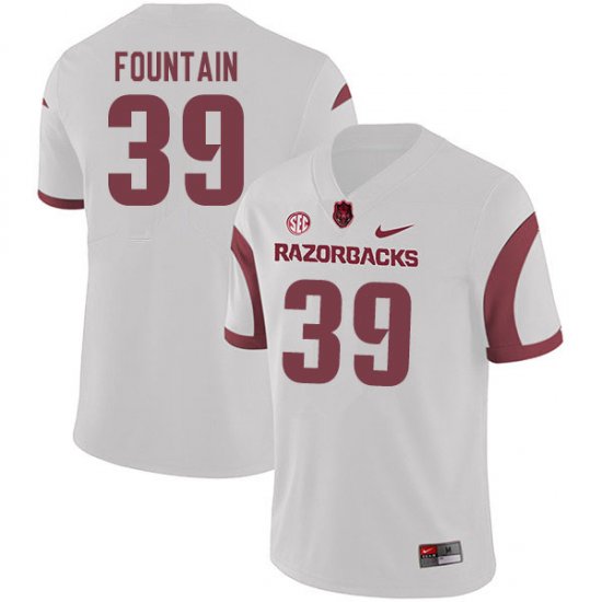 Men GameDay H.T. Fountain #39 Arkansas Stitched College Football Jersey