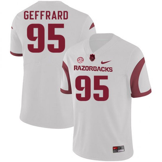 Men GameDay Ian Geffrard #95 Arkansas Stitched College Football Jersey