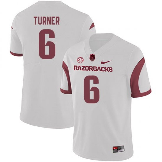 Men GameDay Jacorrei Turner #6 Arkansas Stitched College Football Jersey