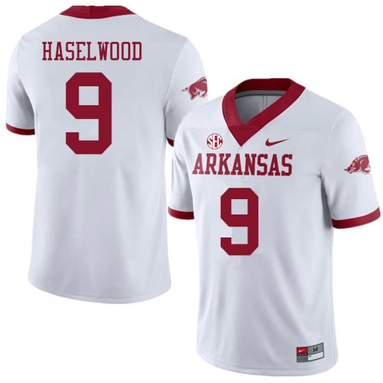 Men GameDay Jadon Haselwood #9 Arkansas Stitched College Football Jersey