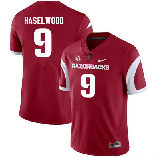 Men GameDay Jadon Haselwood #9 Arkansas Stitched College Football Jersey