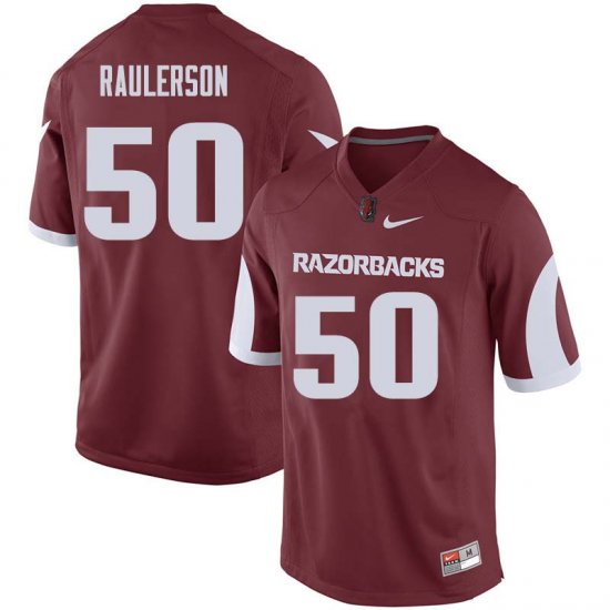 Men GameDay Jake Raulerson #50 Arkansas Stitched College Football Jersey