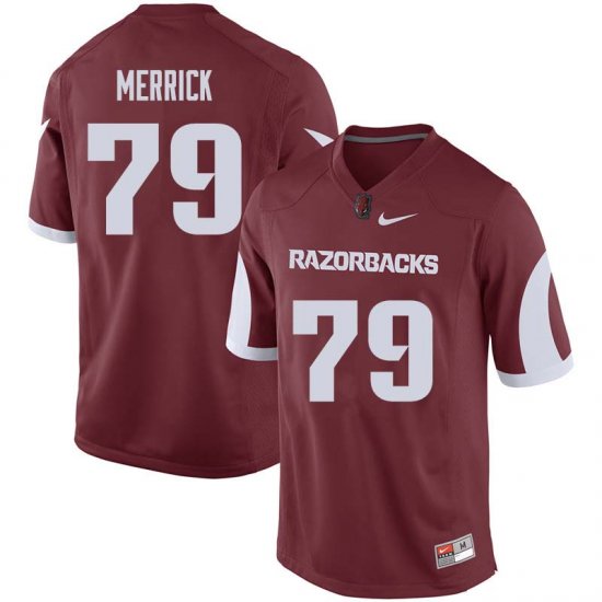 Men GameDay Jalen Merrick #79 Arkansas Stitched College Football Jersey