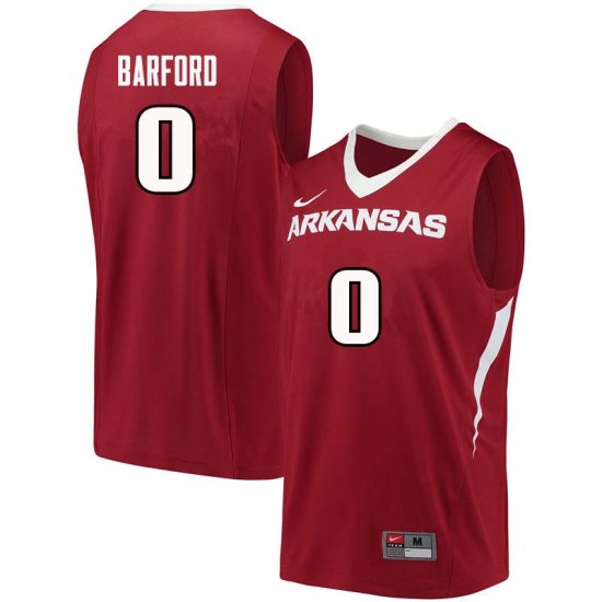 Men GameDay Jaylen Barford #0 Arkansas Stitched College Basketball Jersey