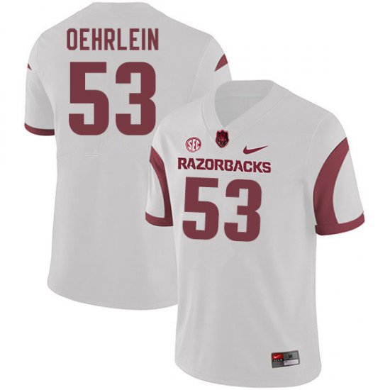 Men GameDay John Oehrlein #53 Arkansas Stitched College Football Jersey