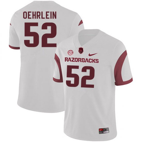 Men GameDay John Oehrlein #52 Arkansas Stitched College Football Jersey