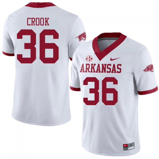 Men GameDay Jordan Crook #36 Arkansas Stitched College Football Jersey