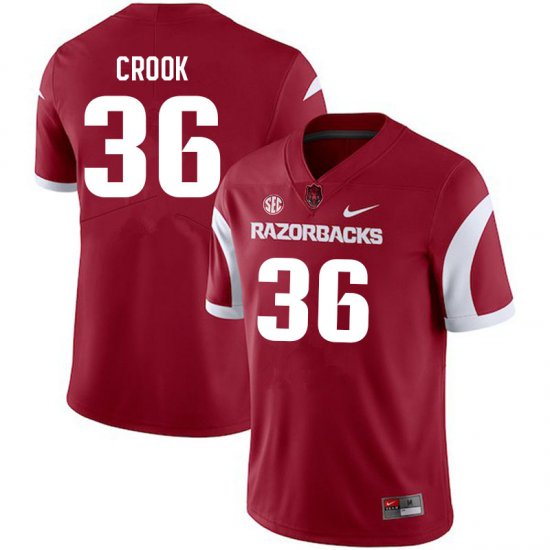 Men GameDay Jordan Crook #36 Arkansas Stitched College Football Jersey