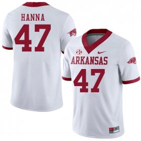 Men GameDay Jordan Hanna #47 Arkansas Stitched College Football Jersey