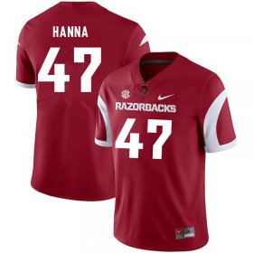 Men GameDay Jordan Hanna #47 Arkansas Stitched College Football Jersey