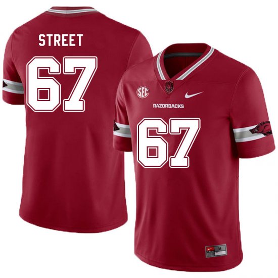 Men GameDay Josh Street #67 Arkansas Stitched College Football Jersey