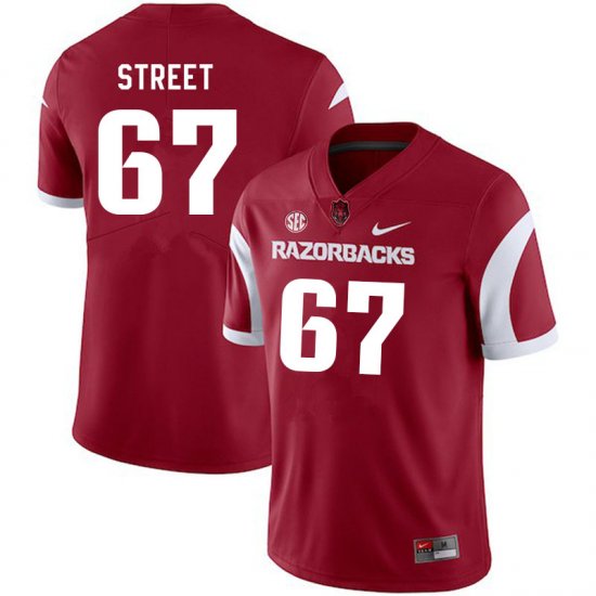 Men GameDay Josh Street #67 Arkansas Stitched College Football Jersey