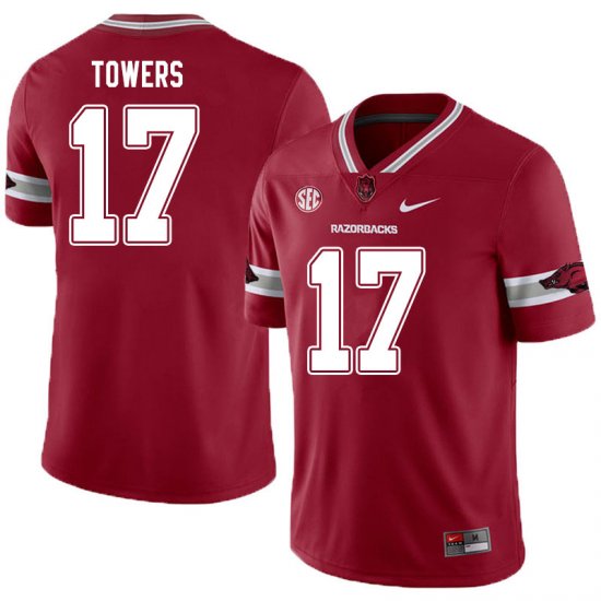 Men GameDay J.T. Towers #17 Arkansas Stitched College Football Jersey