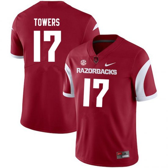 Men GameDay J.T. Towers #17 Arkansas Stitched College Football Jersey